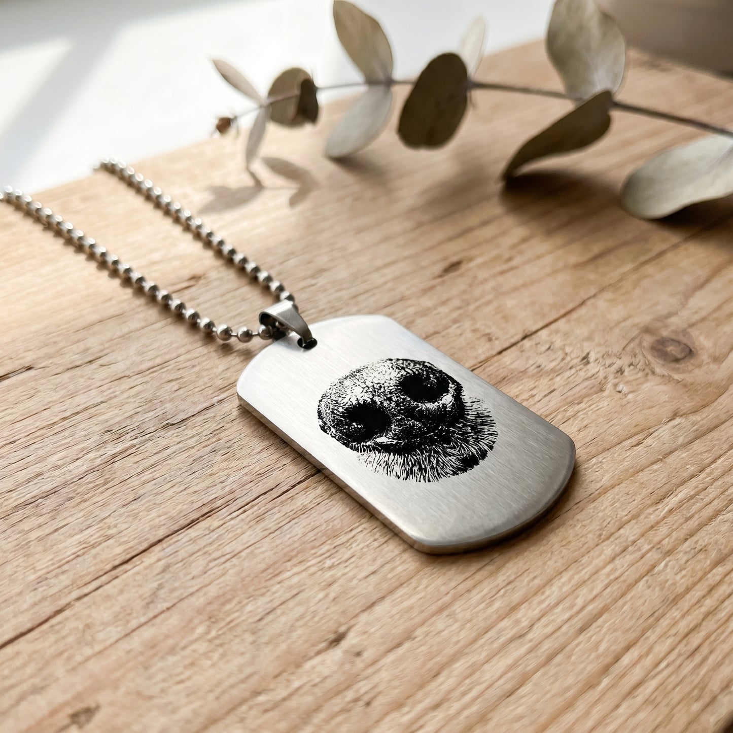 Custom Pet Nose Print Necklace — Made From Your Pet's Photo
